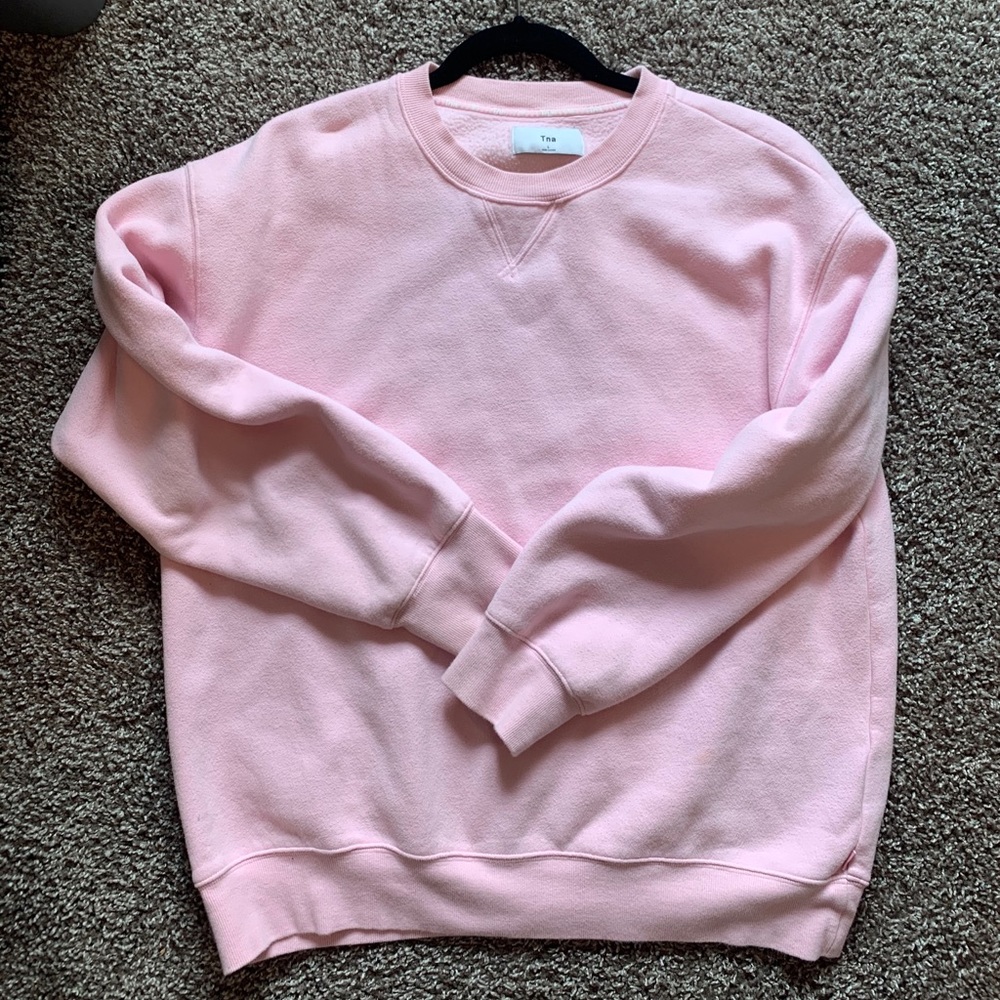 TNA by Aritzia baby pink crewneck size L